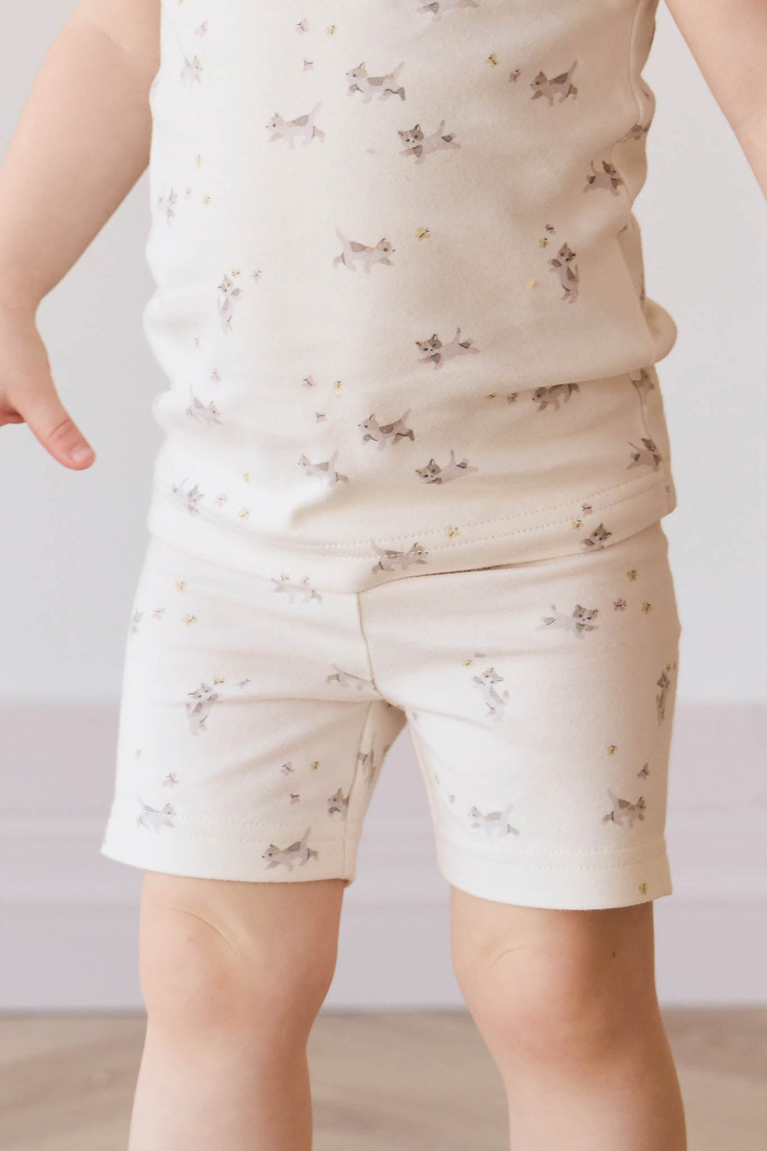 Organic Cotton Everyday Bike Short - Playful Kittens Childrens Short from Jamie Kay Australia