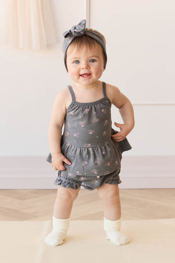 Organic Cotton Frill Bloomer - Simone Lava Childrens Bloomer from Jamie Kay Australia