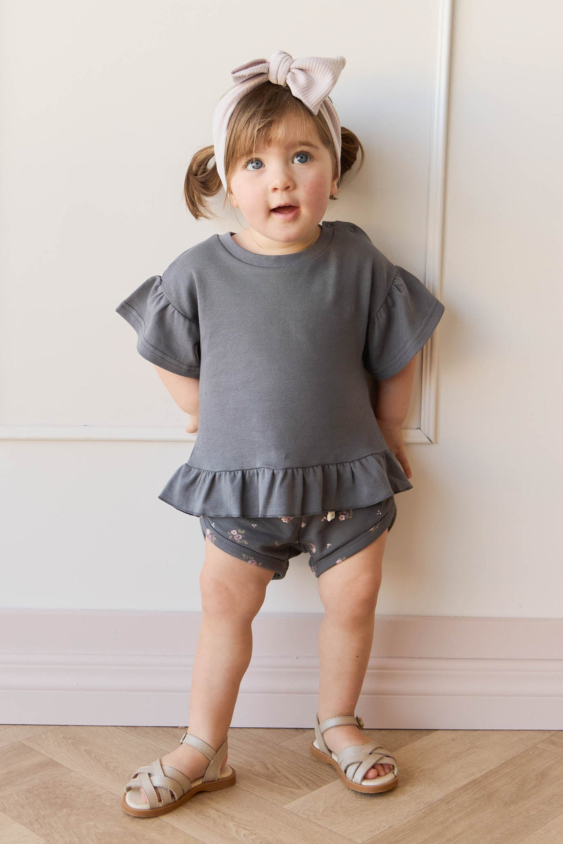 Organic Cotton Ivy Shortie - Simone Lava Childrens Short from Jamie Kay Australia