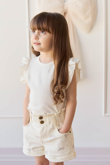 Pima Cotton Lila Top - Parchment Childrens Top from Jamie Kay Australia