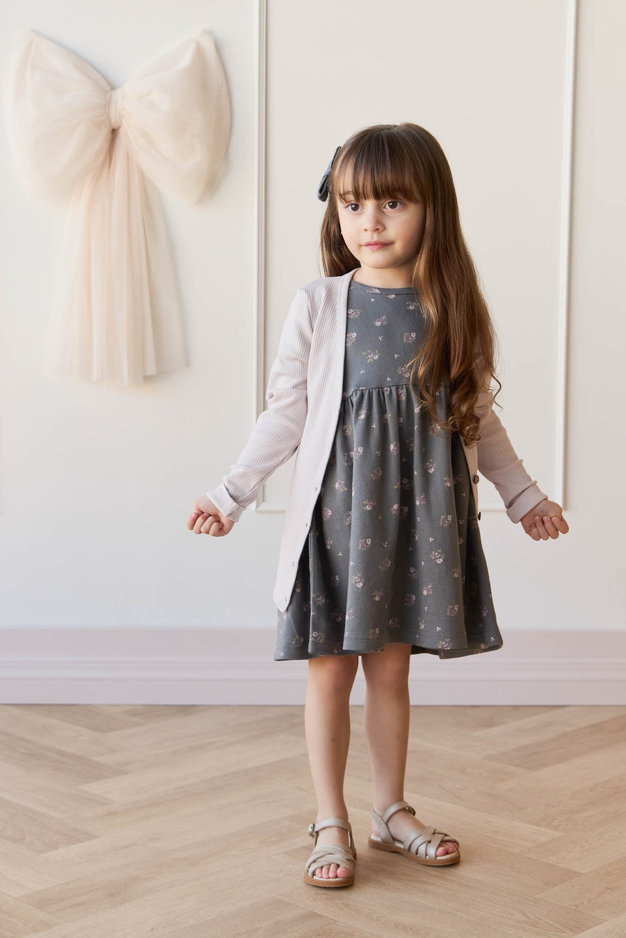 Organic Cotton Modal Cardigan - Luna Childrens Cardigan from Jamie Kay Australia