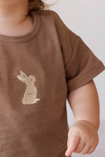 Pima Cotton Hunter Tee - Elk Garden Bunny Childrens Top from Jamie Kay Australia