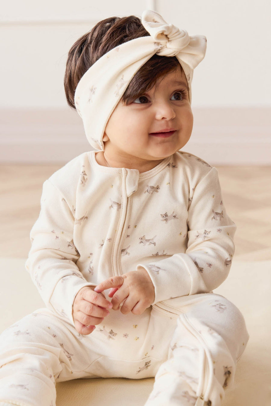 Organic Cotton Frankie Onepiece - Playful Kittens Childrens Onepiece from Jamie Kay Australia