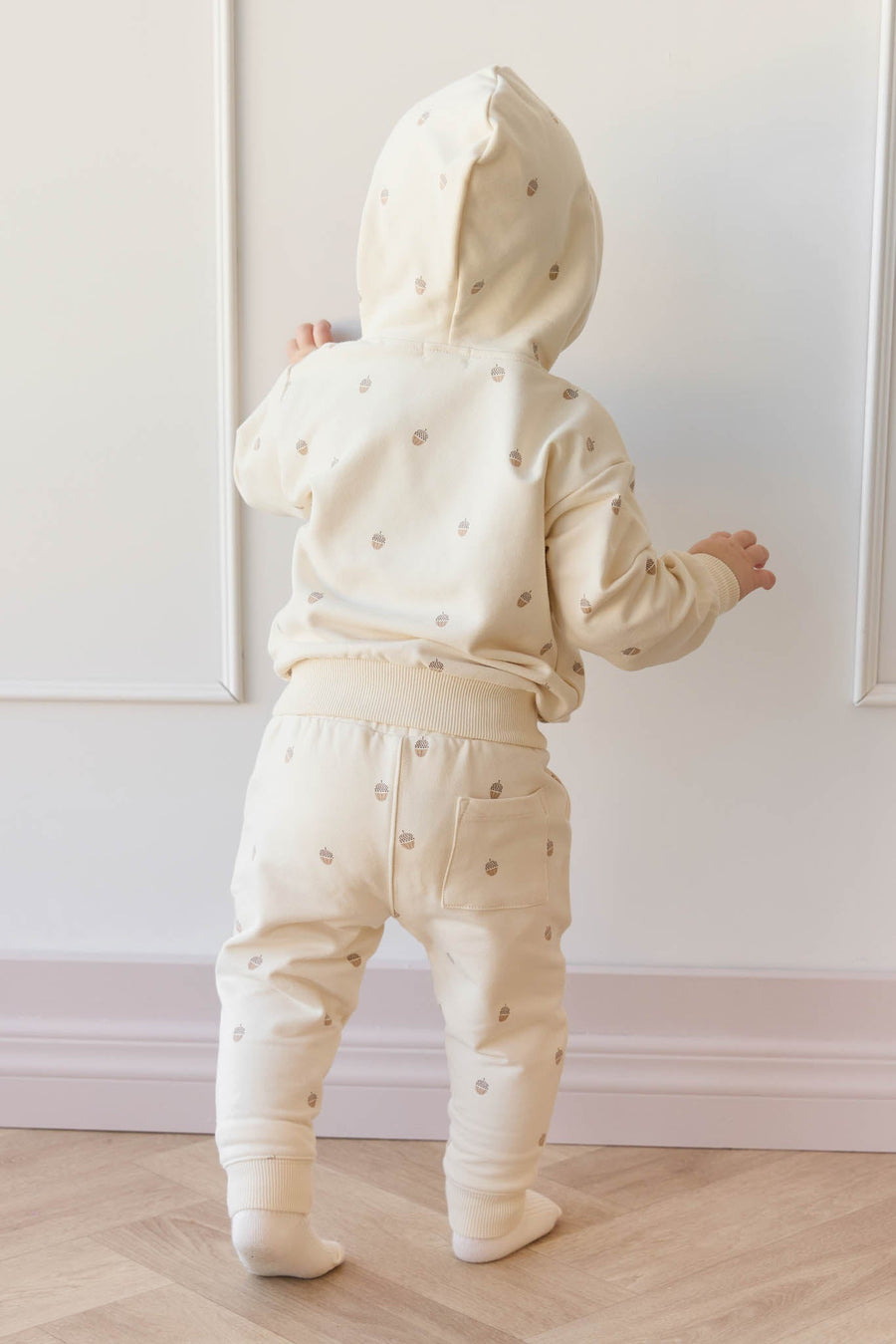 Organic Cotton Erol Hoodie - Acorns Whitecap Gray Childrens Top from Jamie Kay Australia