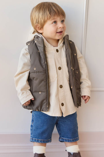 Rudi Puffer Vest - Acorn Wolf Childrens Vest from Jamie Kay Australia