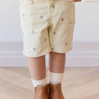 Noah Short - Acorns Tofu Natural Childrens Short from Jamie Kay Australia