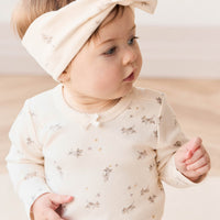 Organic Cotton Long Sleeve Bodysuit - Playful Kittens Childrens Bodysuit from Jamie Kay Australia