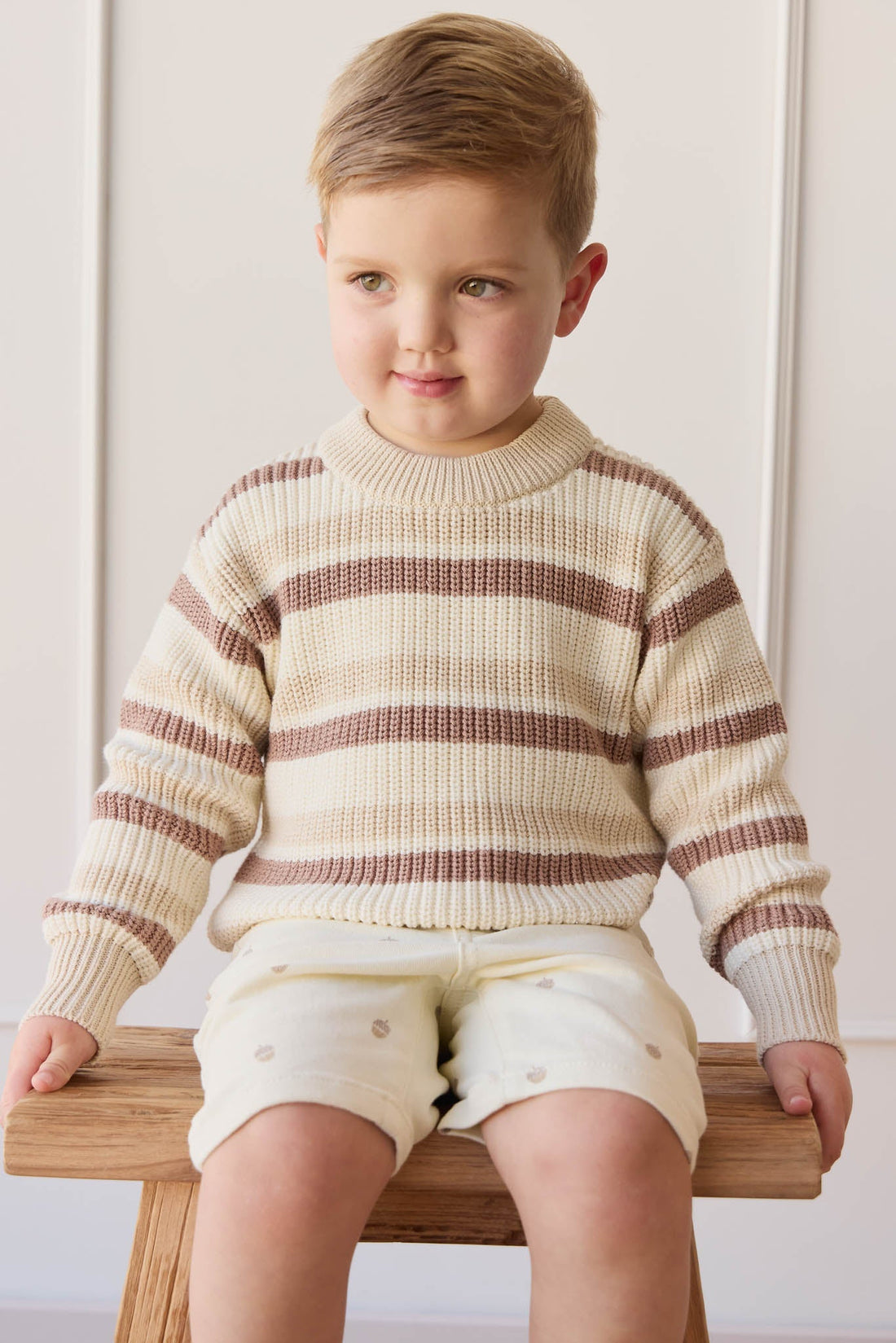 Noah Short - Acorns Tofu Natural Childrens Short from Jamie Kay Australia