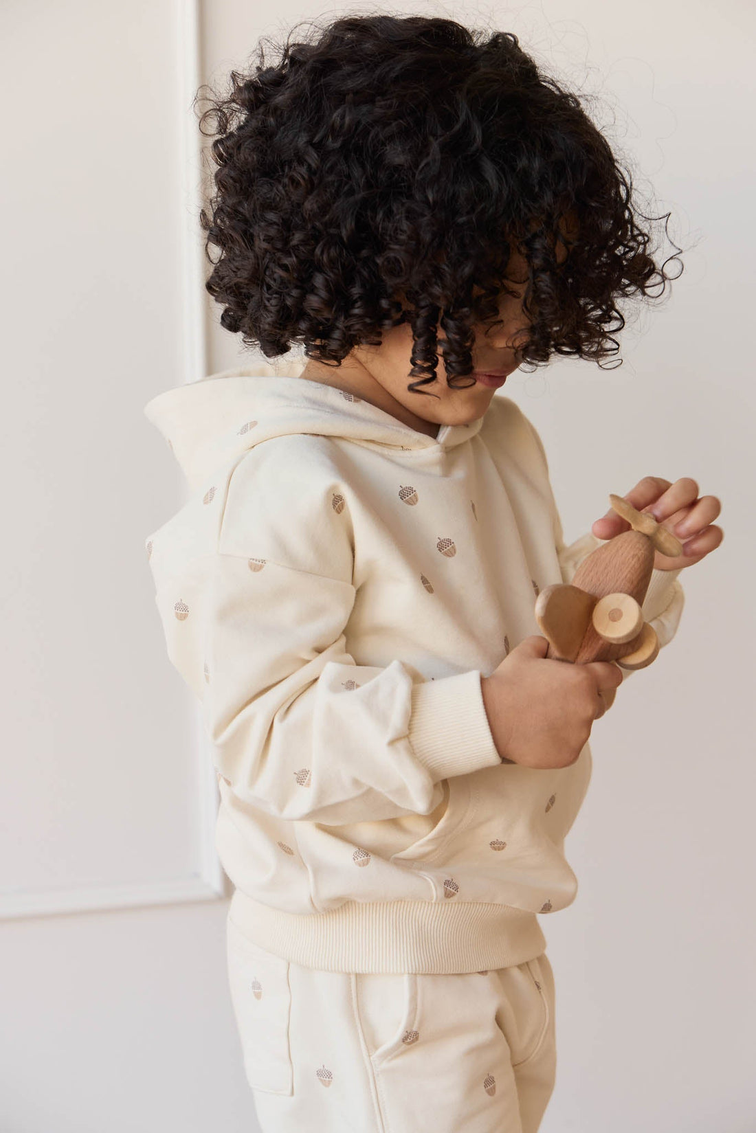 Organic Cotton Erol Hoodie - Acorns Whitecap Gray Childrens Top from Jamie Kay Australia