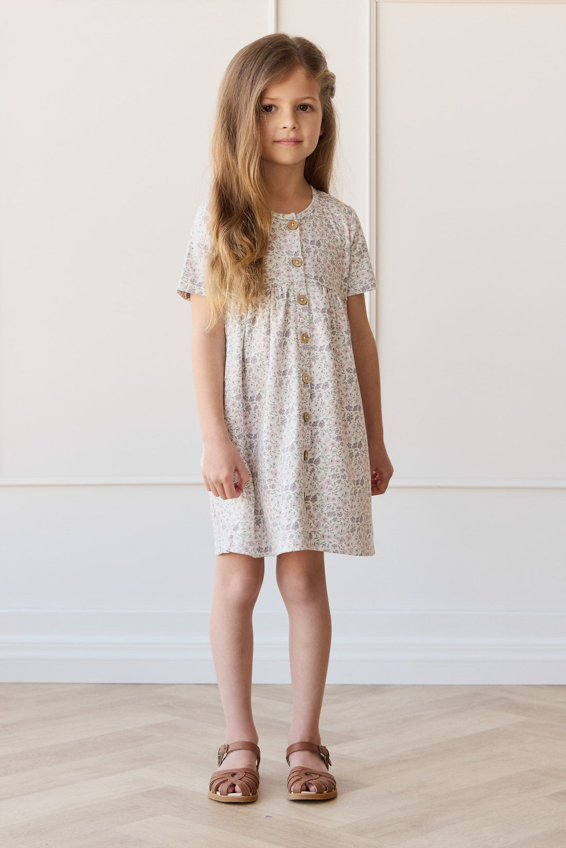 Organic Cotton Lola Dress - Fifi Lilac Childrens Dress from Jamie Kay Australia