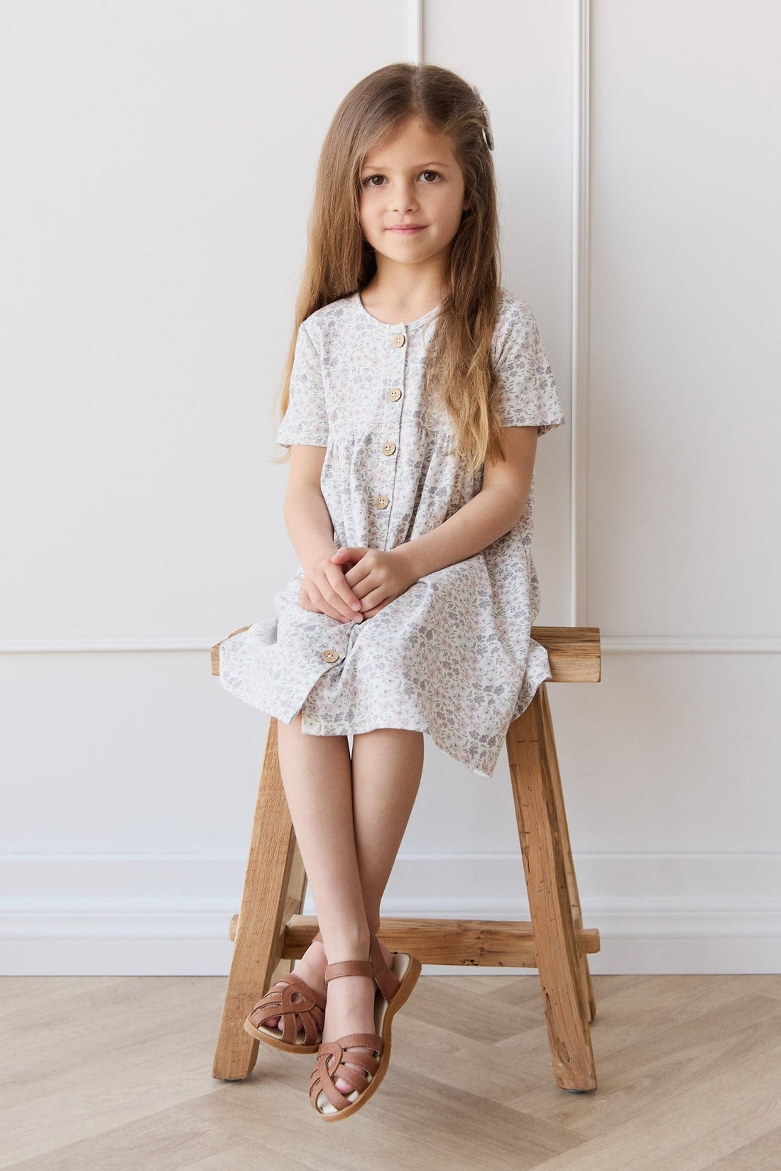 Organic Cotton Lola Dress - Fifi Lilac Childrens Dress from Jamie Kay Australia