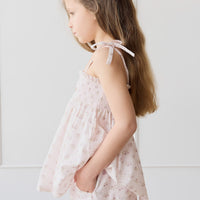 Organic Cotton Neve Short - Rose Floral Pink Childrens Short from Jamie Kay Australia