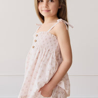 Organic Cotton Ellie Top - Rose Floral Pink Childrens Top from Jamie Kay Australia