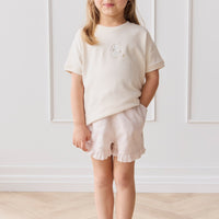 Organic Cotton Celine Short - Mini Woven Gingham Violet Childrens Short from Jamie Kay Australia