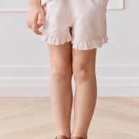 Organic Cotton Celine Short - Mini Woven Gingham Violet Childrens Short from Jamie Kay Australia