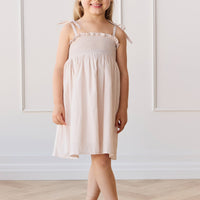 Organic Cotton Eveleigh Dress - Mini Woven Gingham Violet Childrens Dress from Jamie Kay Australia