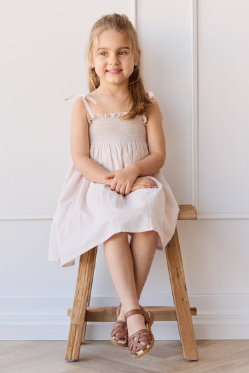 Organic Cotton Eveleigh Dress - Mini Woven Gingham Violet Childrens Dress from Jamie Kay Australia