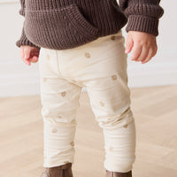 Organic Cotton Everyday Legging - Acorns Tofu Childrens Legging from Jamie Kay Australia