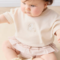 Organic Cotton Sydney Bloomer - Mini Woven Gingham Violet Childrens Bloomer from Jamie Kay Australia