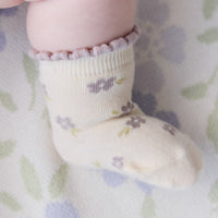 Mirabel Sock - Emmy Lilac Childrens Sock from Jamie Kay Australia