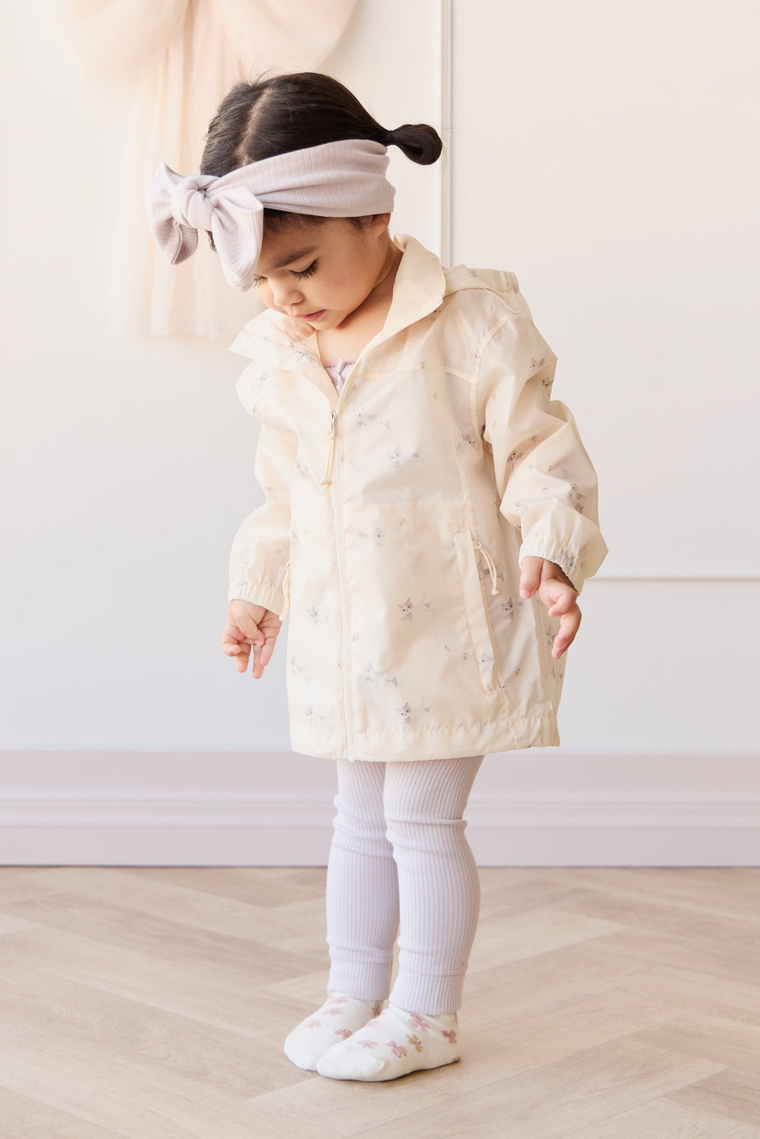 Avery Jacket - Playful Kitten Whisper White Childrens Jacket from Jamie Kay Australia