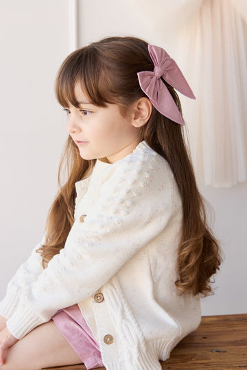 Organic Cotton Woven Bow - Flora Childrens Bow from Jamie Kay Australia