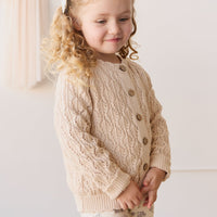 Livvy Cardigan - Light Oatmeal Marle Childrens Cardigan from Jamie Kay Australia