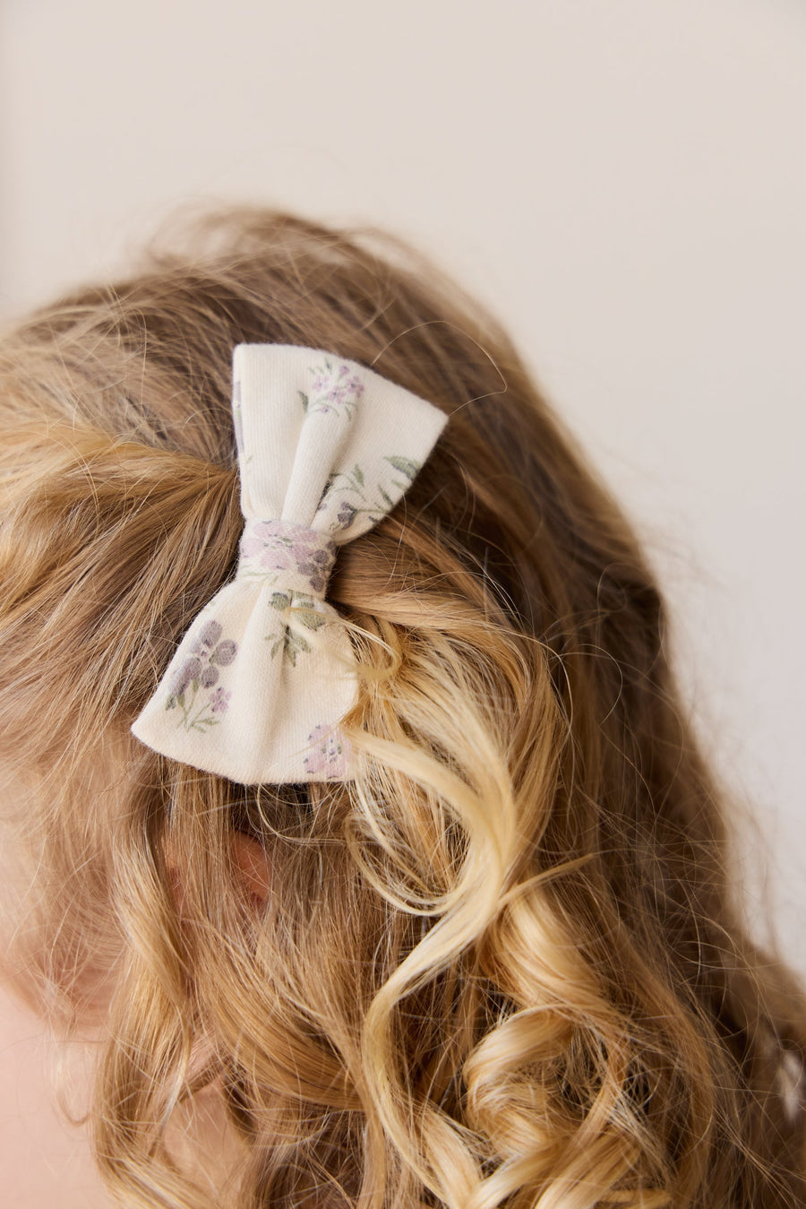 Organic Cotton Noelle 2pk Bow - Selena Tofu Childrens Hair Bow from Jamie Kay Australia