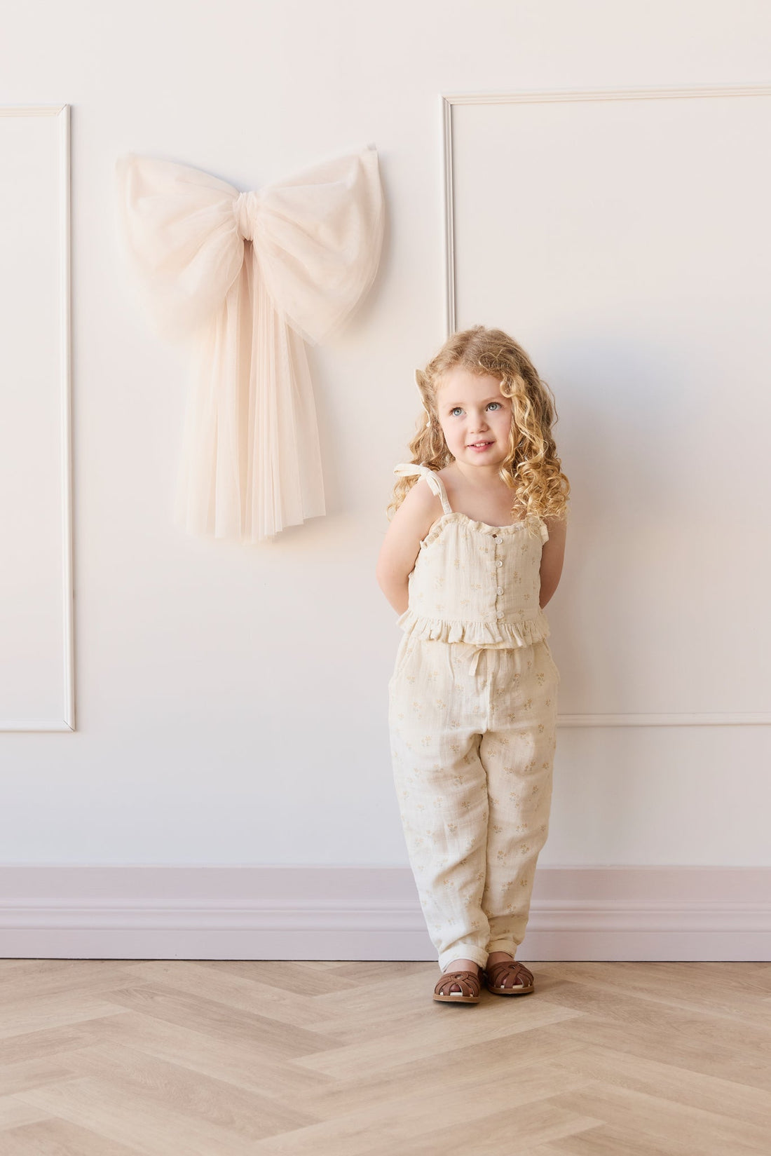 Organic Cotton Muslin Mirabel Top - Pauline Chamomile Childrens top from Jamie Kay Australia