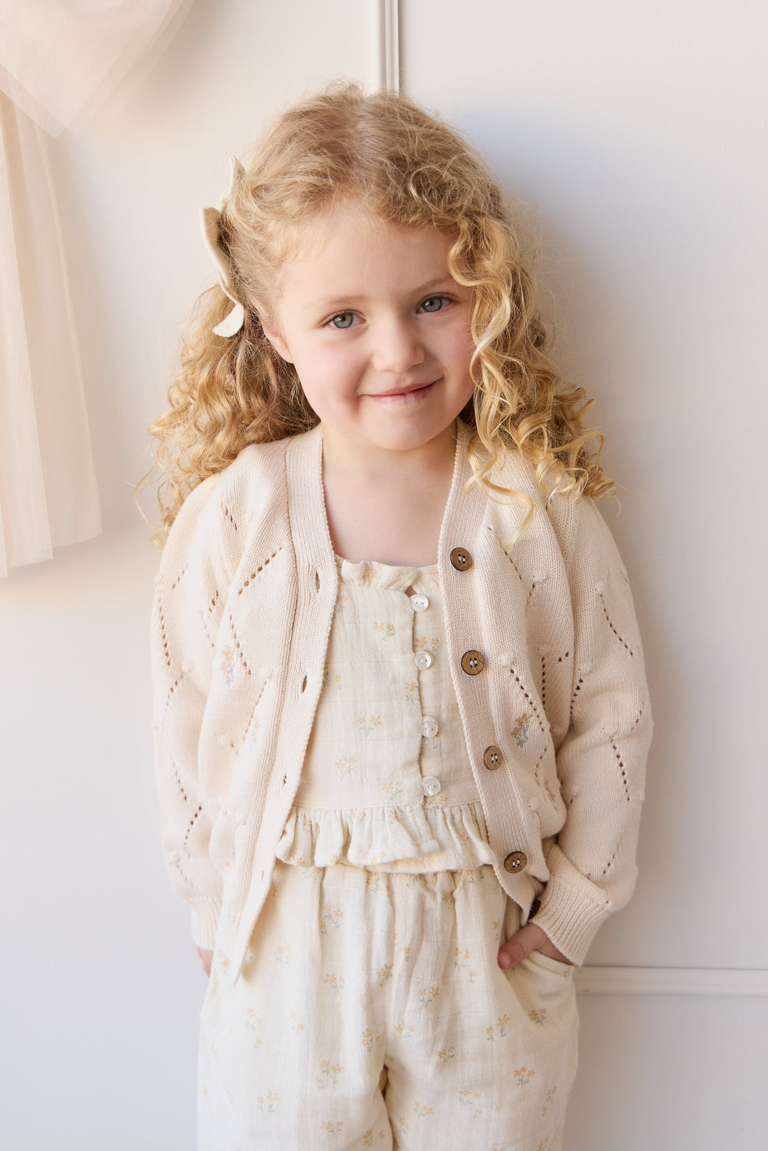 Alya Cardigan - Alya Embroidery Childrens Cardigan from Jamie Kay Australia