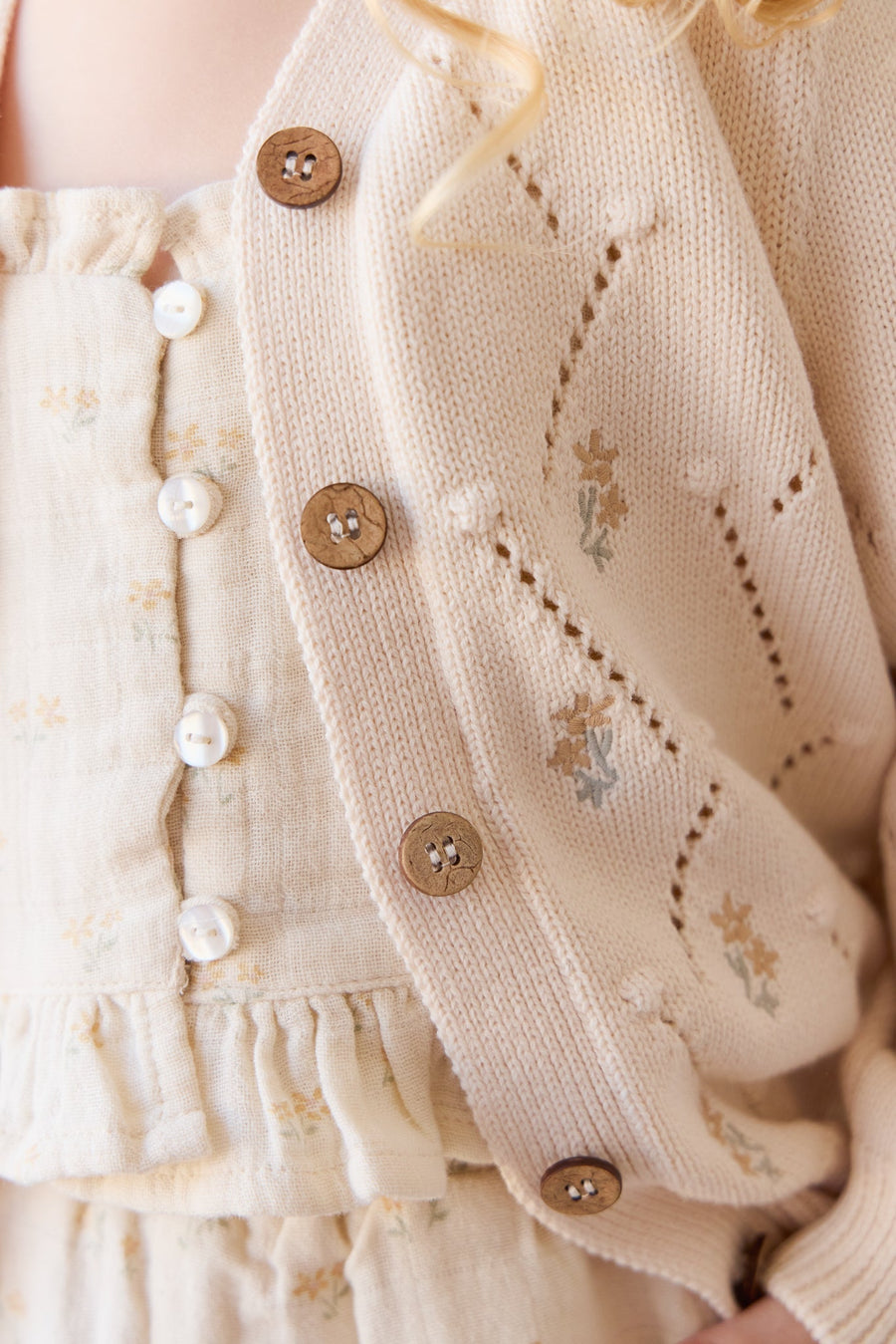 Alya Cardigan - Alya Embroidery Childrens Cardigan from Jamie Kay Australia