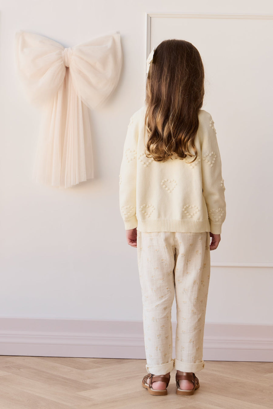 Organic Cotton Muslin Cordelia Pant - Pauline Chamomile Childrens Pant from Jamie Kay Australia