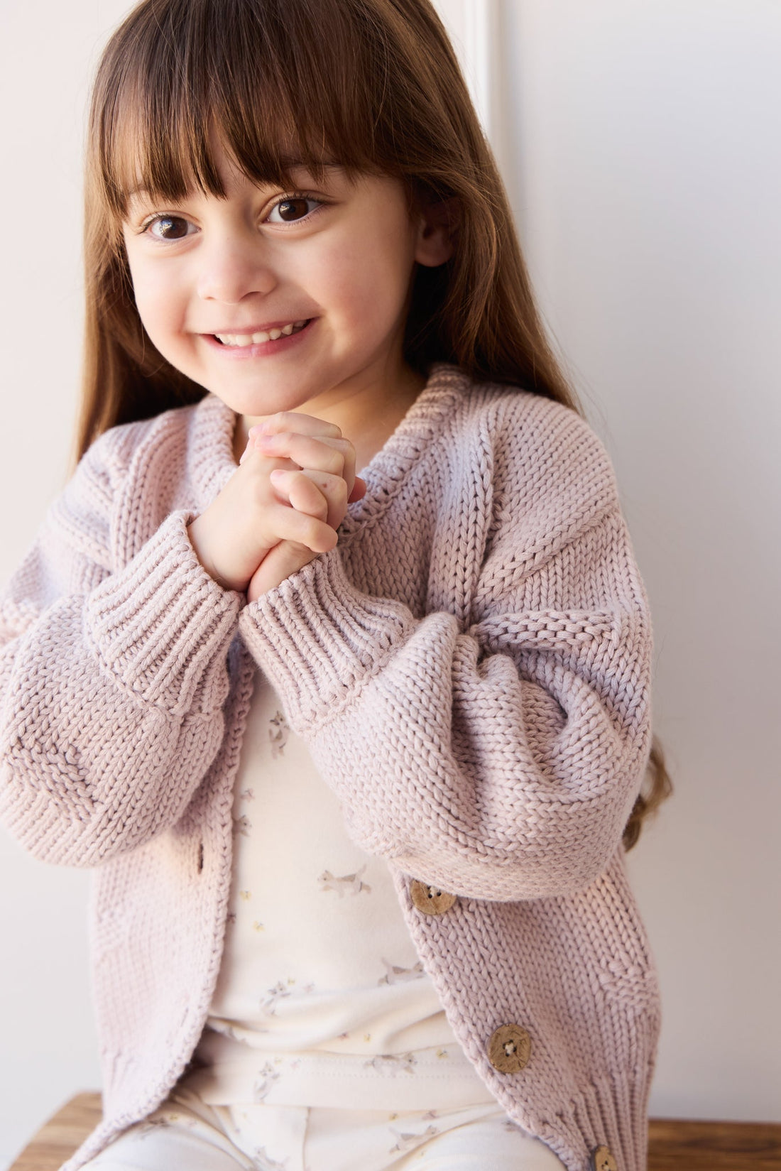 Sienna Cardigan - Violet Tint Childrens Cardigan from Jamie Kay Australia