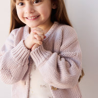 Sienna Cardigan - Violet Tint Childrens Cardigan from Jamie Kay Australia