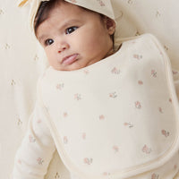 Organic Cotton Bib - Meredith Egret Childrens Bib from Jamie Kay Australia