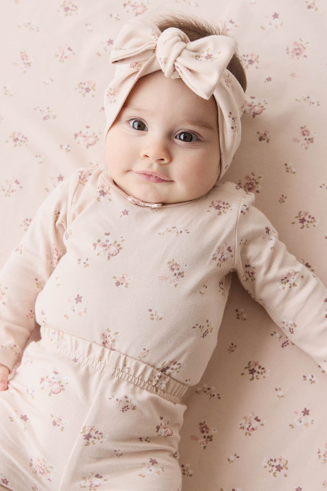 Organic Cotton Headband - Petite Fleur Soft Peony Childrens Headband from Jamie Kay Australia