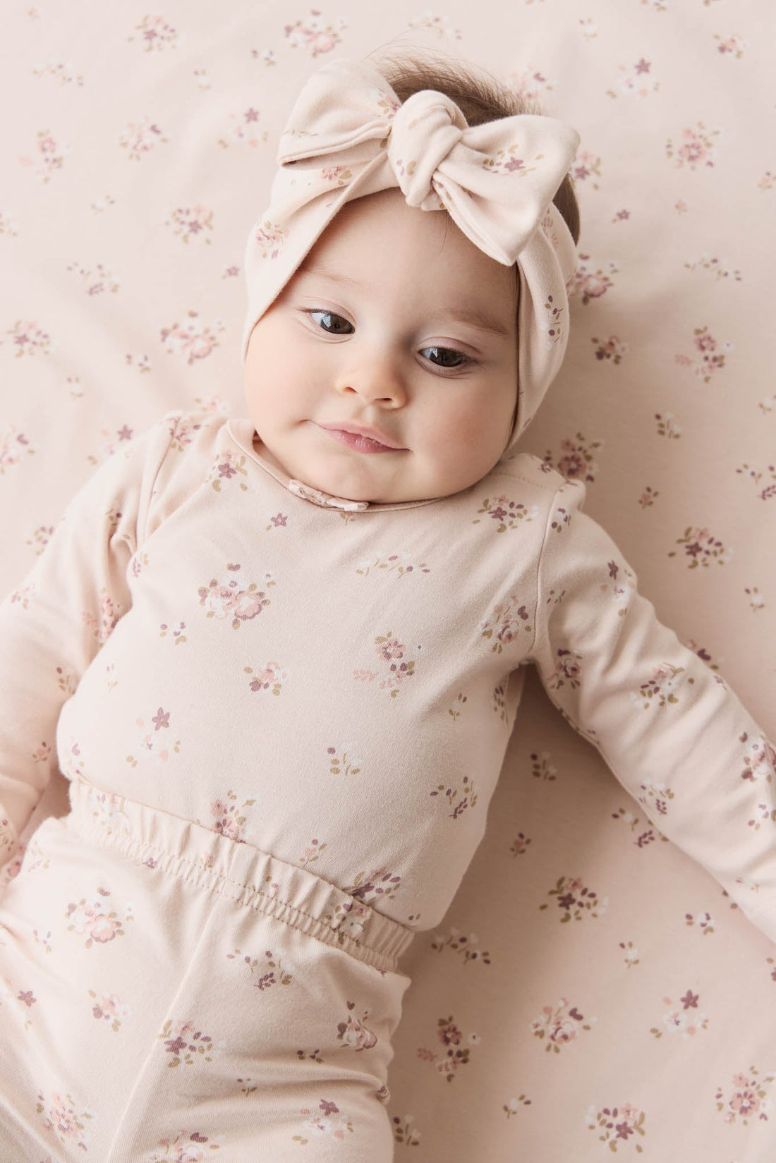 Organic Cotton Headband - Petite Fleur Soft Peony Childrens Headband from Jamie Kay Australia