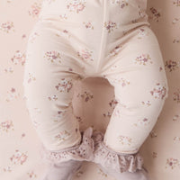 Organic Cotton Everyday Legging - Petite Fleur Soft Peony Childrens Legging from Jamie Kay Australia