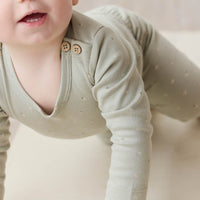 Organic Cotton Fernley Bodysuit - Fresh Apples Abbey Stone Childrens Bodysuit from Jamie Kay Australia