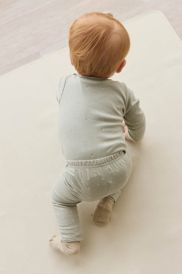 Organic Cotton Fernley Bodysuit - Fresh Apples Abbey Stone Childrens Bodysuit from Jamie Kay Australia