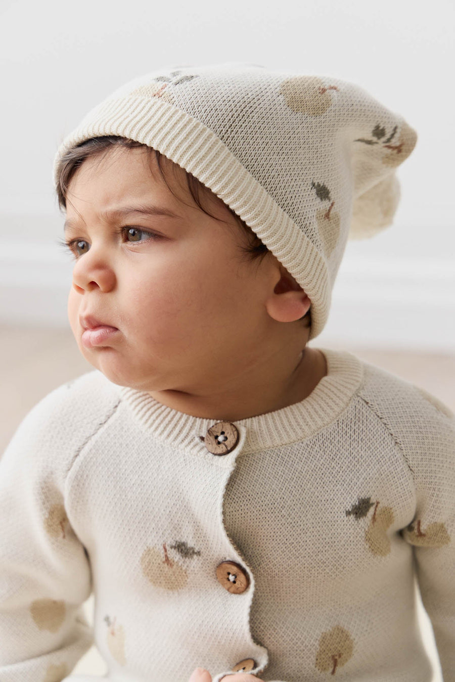 Ethan Hat - Jacquard Fresh Apple Tofu Childrens Hat from Jamie Kay Australia