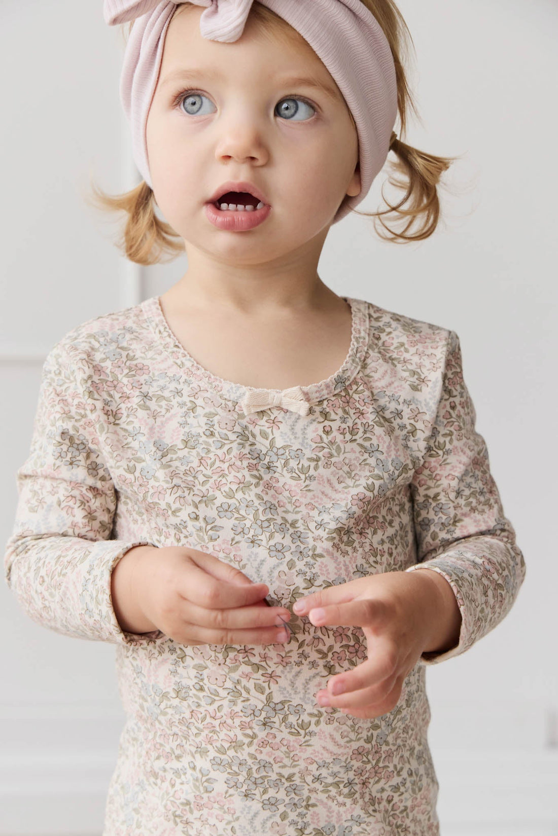 Organic Cotton Long Sleeve Top - April Glacier Childrens Top from Jamie Kay Australia