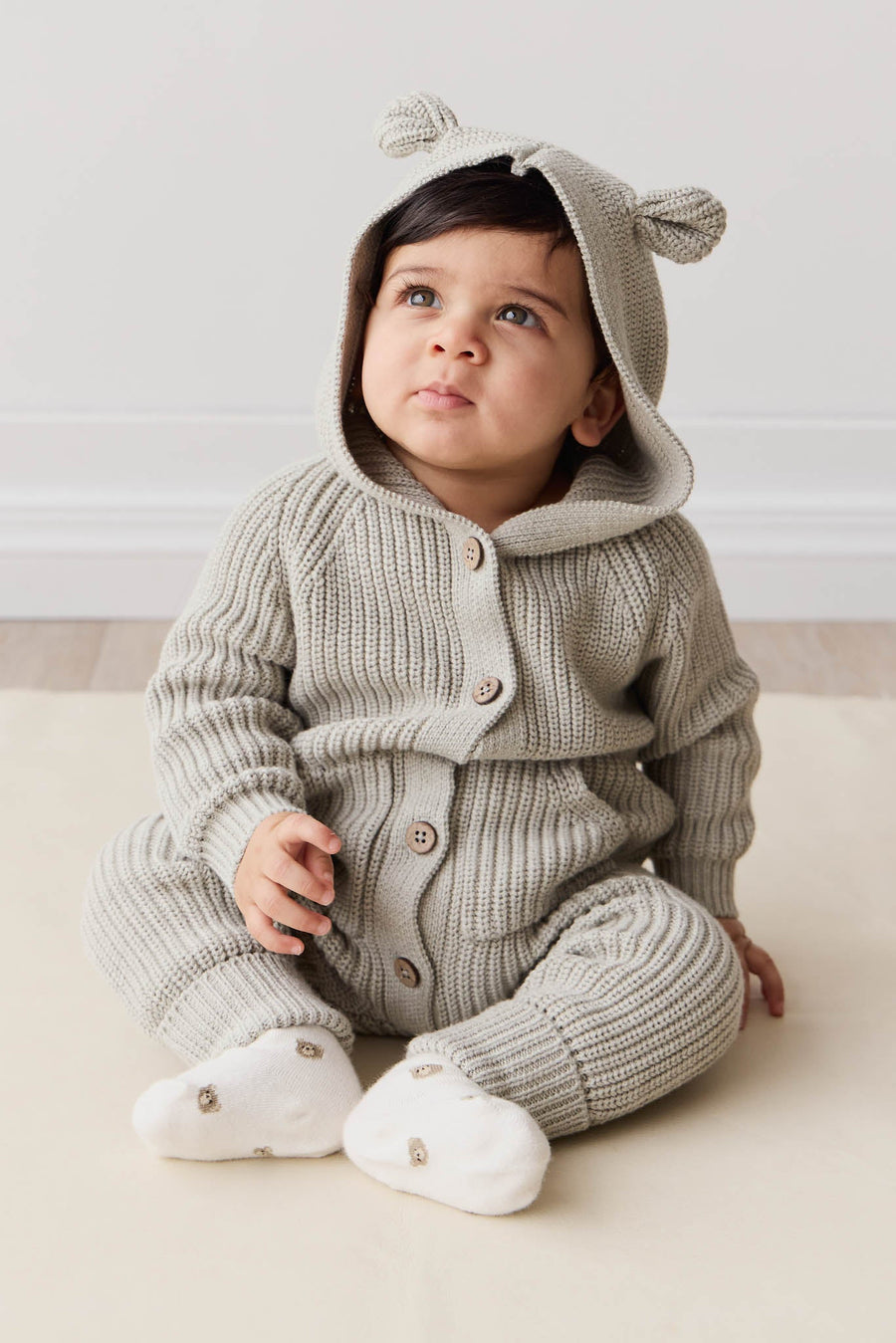 Bear Knit Onepiece - Moss Marle Childrens Onepiece from Jamie Kay Australia