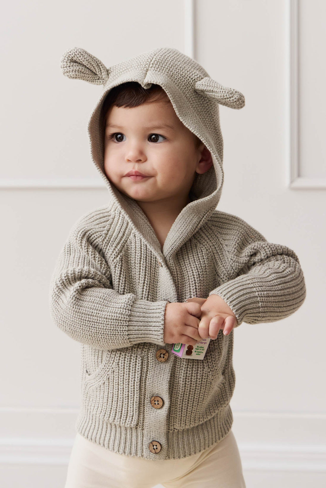 OG Bear Knit - Moss Marle Childrens Cardigan from Jamie Kay Australia