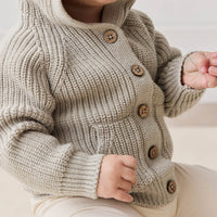 OG Bear Knit - Moss Marle Childrens Cardigan from Jamie Kay Australia