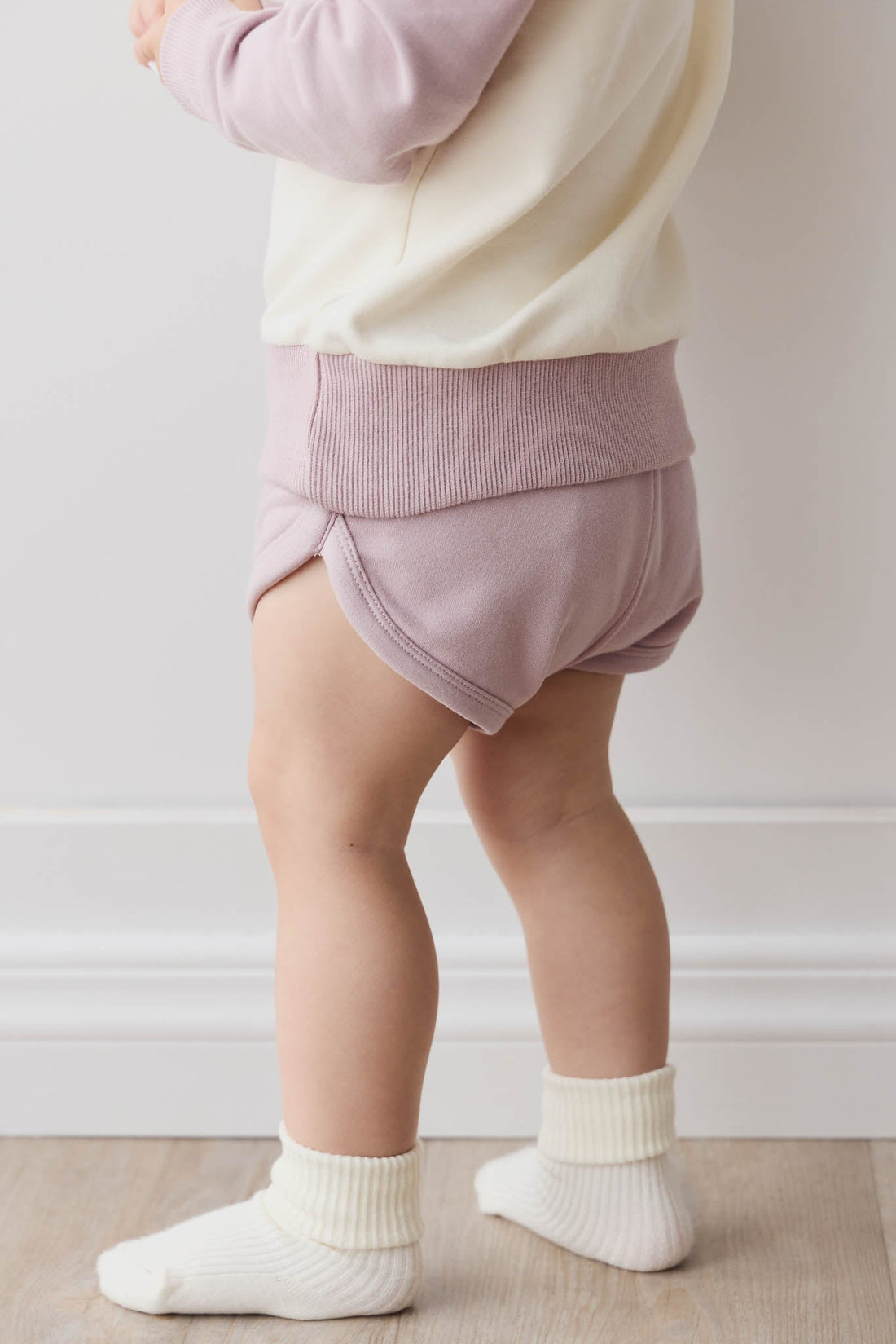 Organic Cotton Ivy Shortie - Heather Haze Childrens Short from Jamie Kay Australia