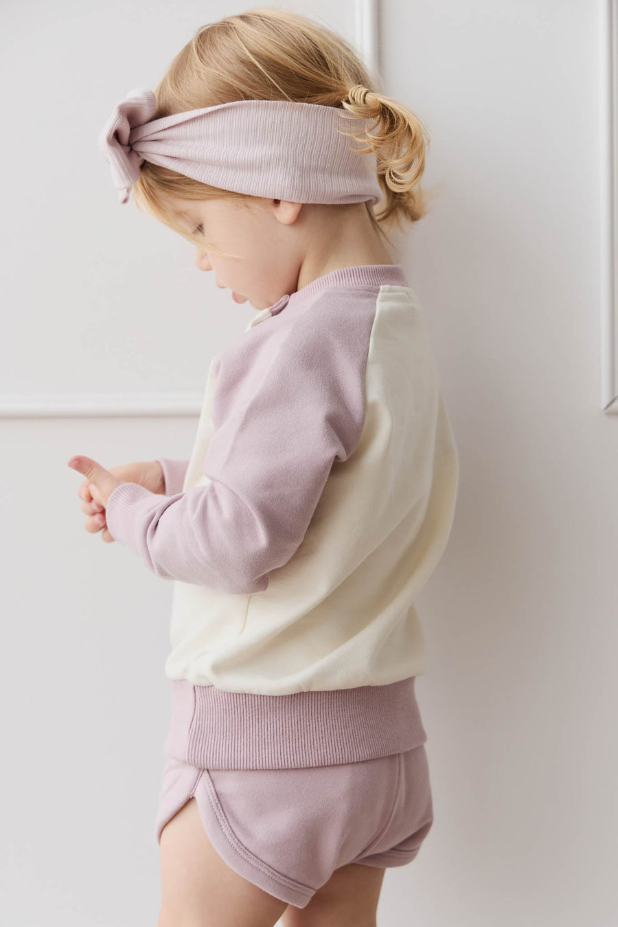 Organic Cotton Ivy Shortie - Heather Haze Childrens Short from Jamie Kay Australia