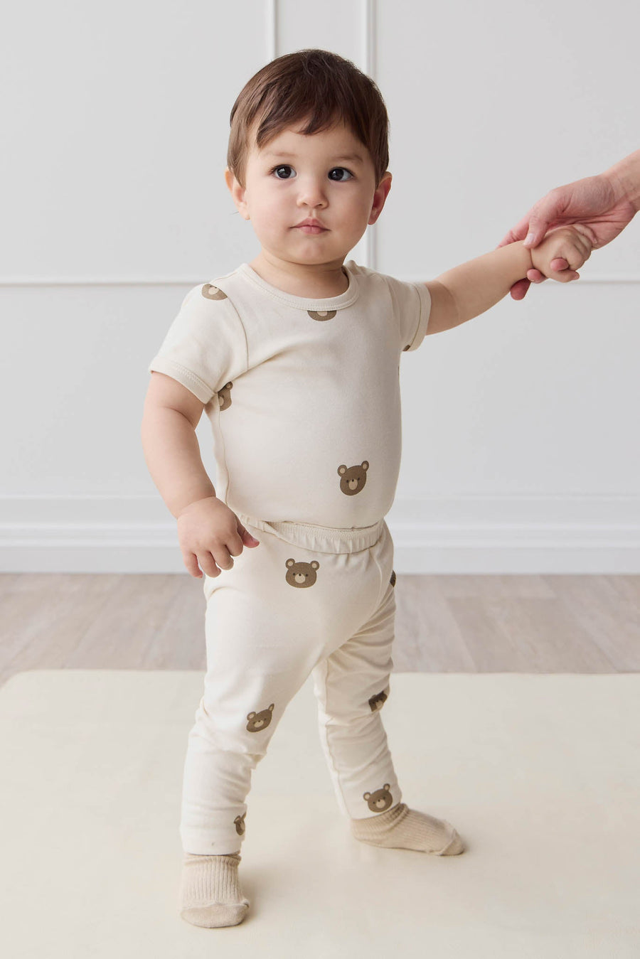 Organic Cotton Everyday Legging - Bobbie Bear Tofu Childrens Legging from Jamie Kay Australia