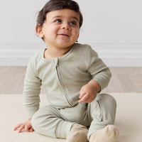 Organic Cotton Reese Zip Onepiece - Fresh Apples Abbey Stone Childrens Onepiece from Jamie Kay Australia