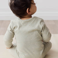 Organic Cotton Reese Zip Onepiece - Fresh Apples Abbey Stone Childrens Onepiece from Jamie Kay Australia